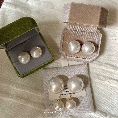 维纳斯~ins博主经典大珍珠耳钉