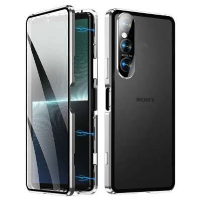 适用索尼Xperia1 VI 代金属边框手机壳双面高清玻璃X10 VI万磁王