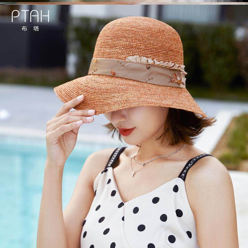 布塔草帽女夏季防晒大帽檐遮阳帽折叠百搭沙滩帽手工编织拉菲草帽,服饰配件/皮带/帽子/围巾,帽子,淘宝优惠券,粉丝福利购,淘宝优惠卷