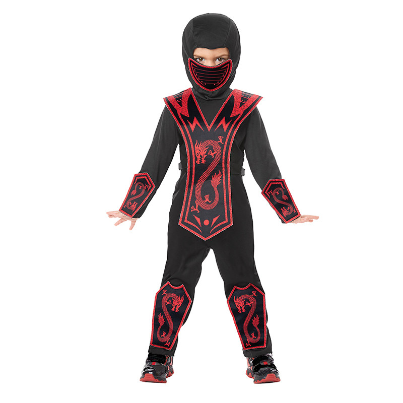 凯梩万圣节儿童服装舞台表演走秀创意套装日本勇士忍者龙连体装