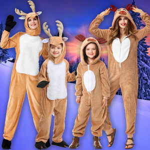 圣诞节儿童麋鹿表演服动物装