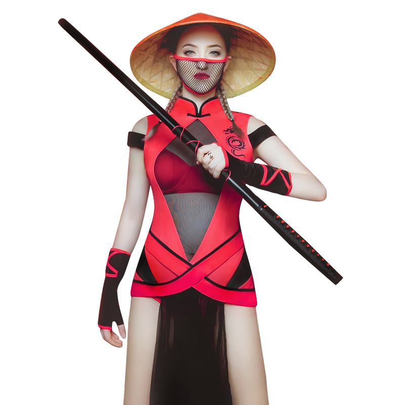 凯梩酒吧ds演出服性感夜店GOGO汉服派对DJ女歌手领舞服商演忍者系