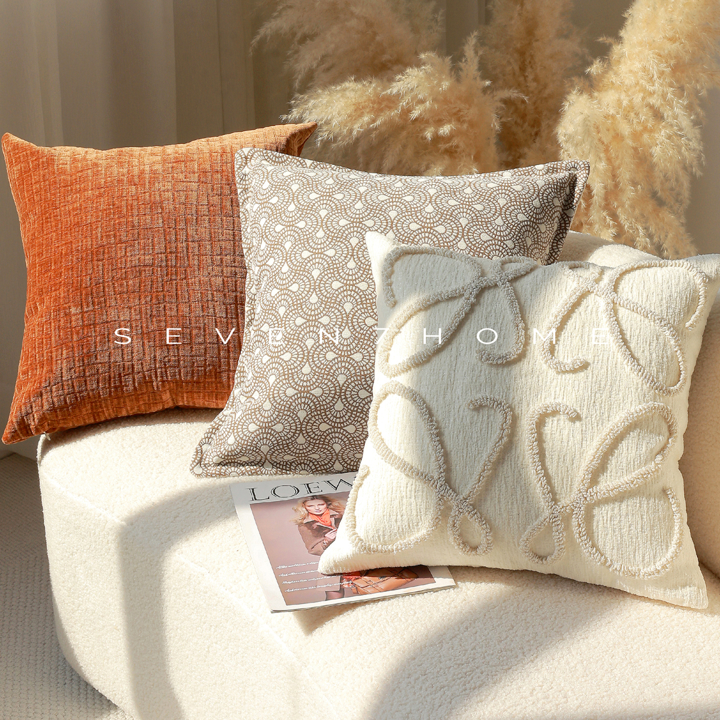 柒柒家轻奢高级感抱枕套可拆洗