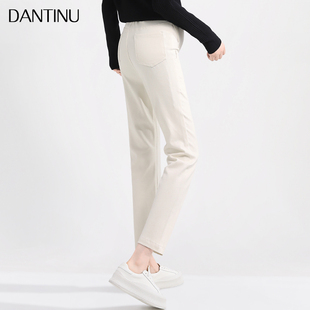 孕妇裤子女春秋季外穿八分小个子时尚大码秋款九分烟管直筒裤秋季