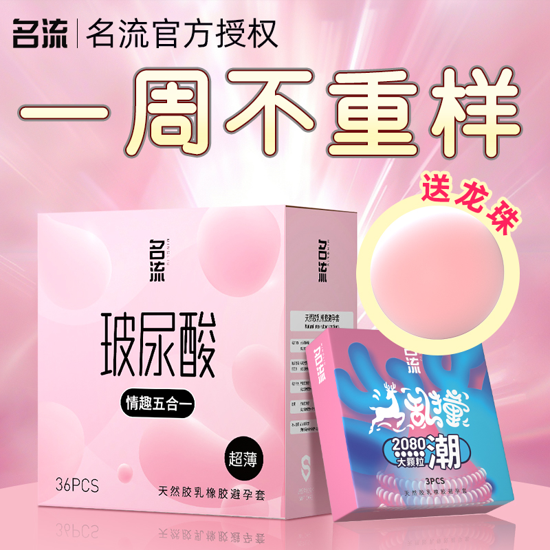 名流超薄玻尿酸避孕套24只