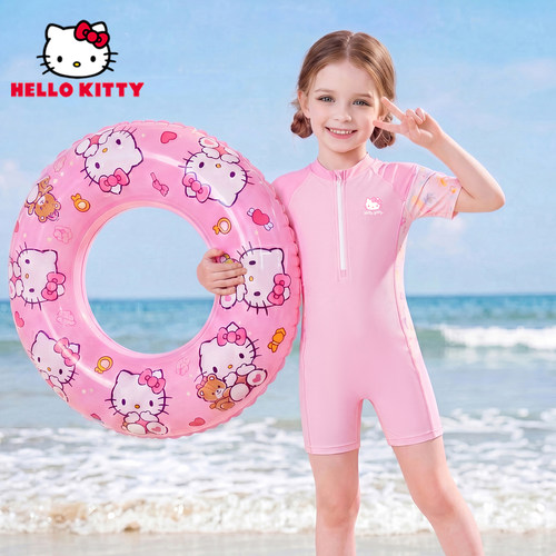 HelloKitty女童防晒连体泳衣