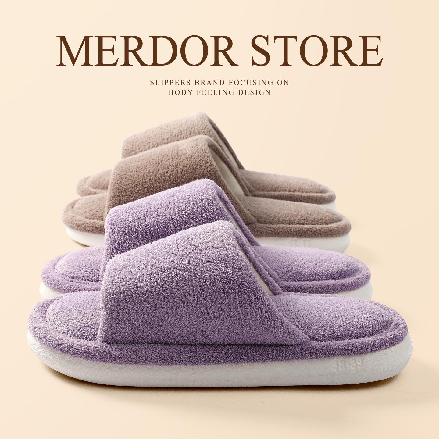 日式木地板软底棉拖鞋女秋冬季室内家居透气情侣防滑男士厚底春秋