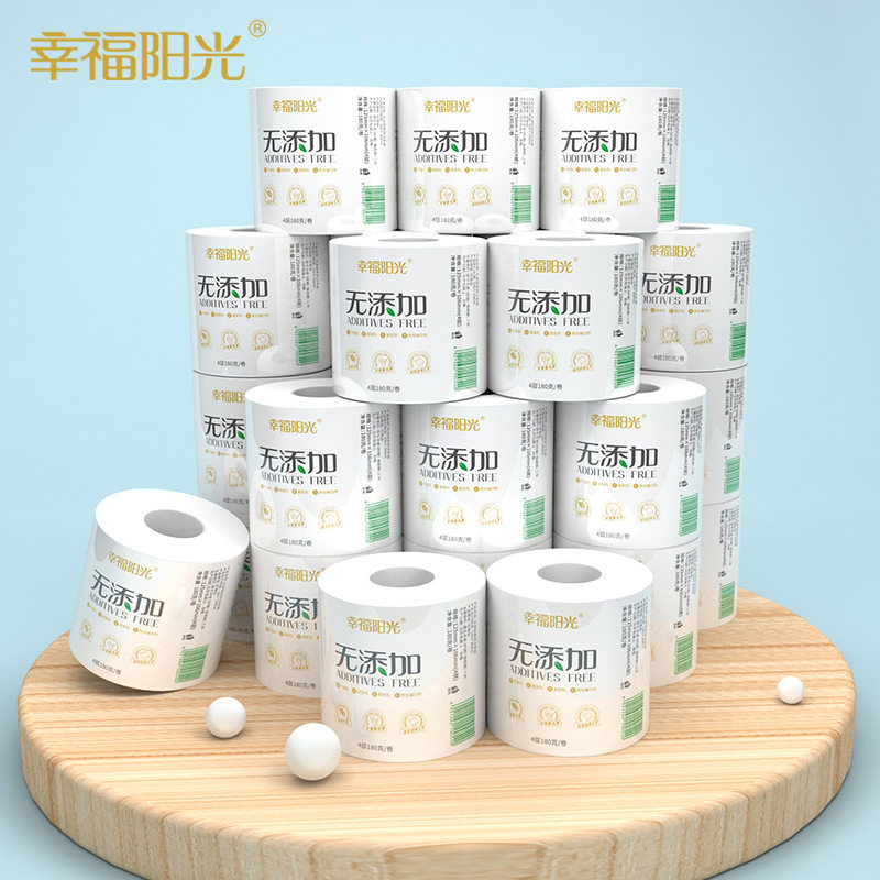 幸福阳光有芯卷纸4层180g*有芯卷纸
