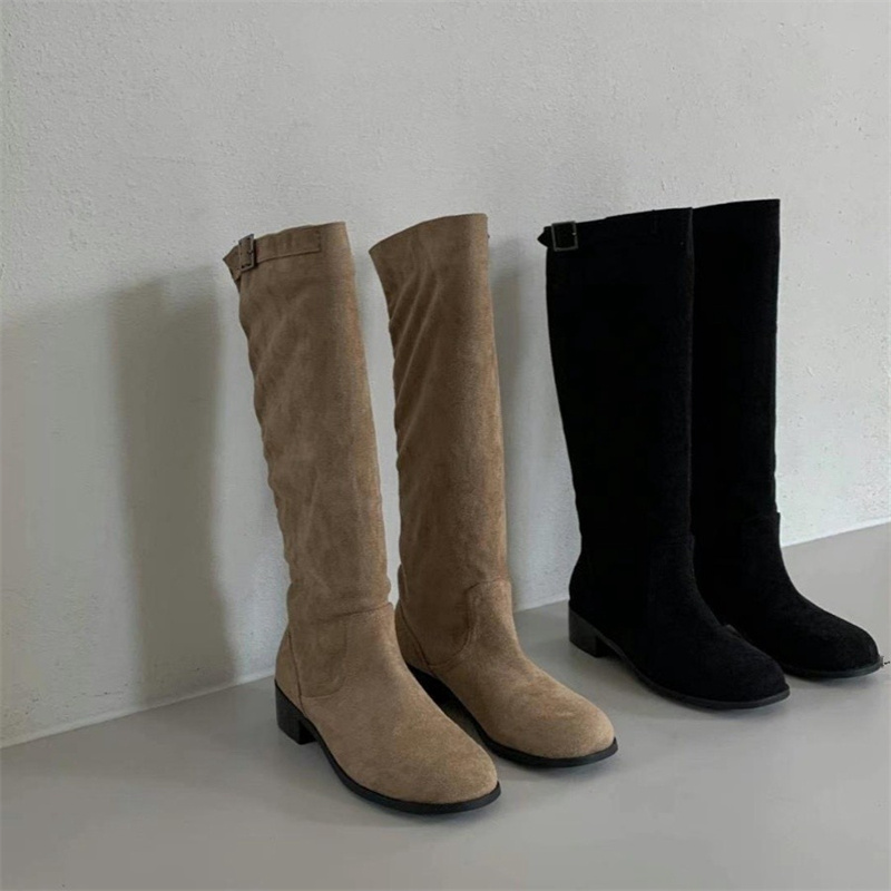 其他骑士方跟皮带女靴