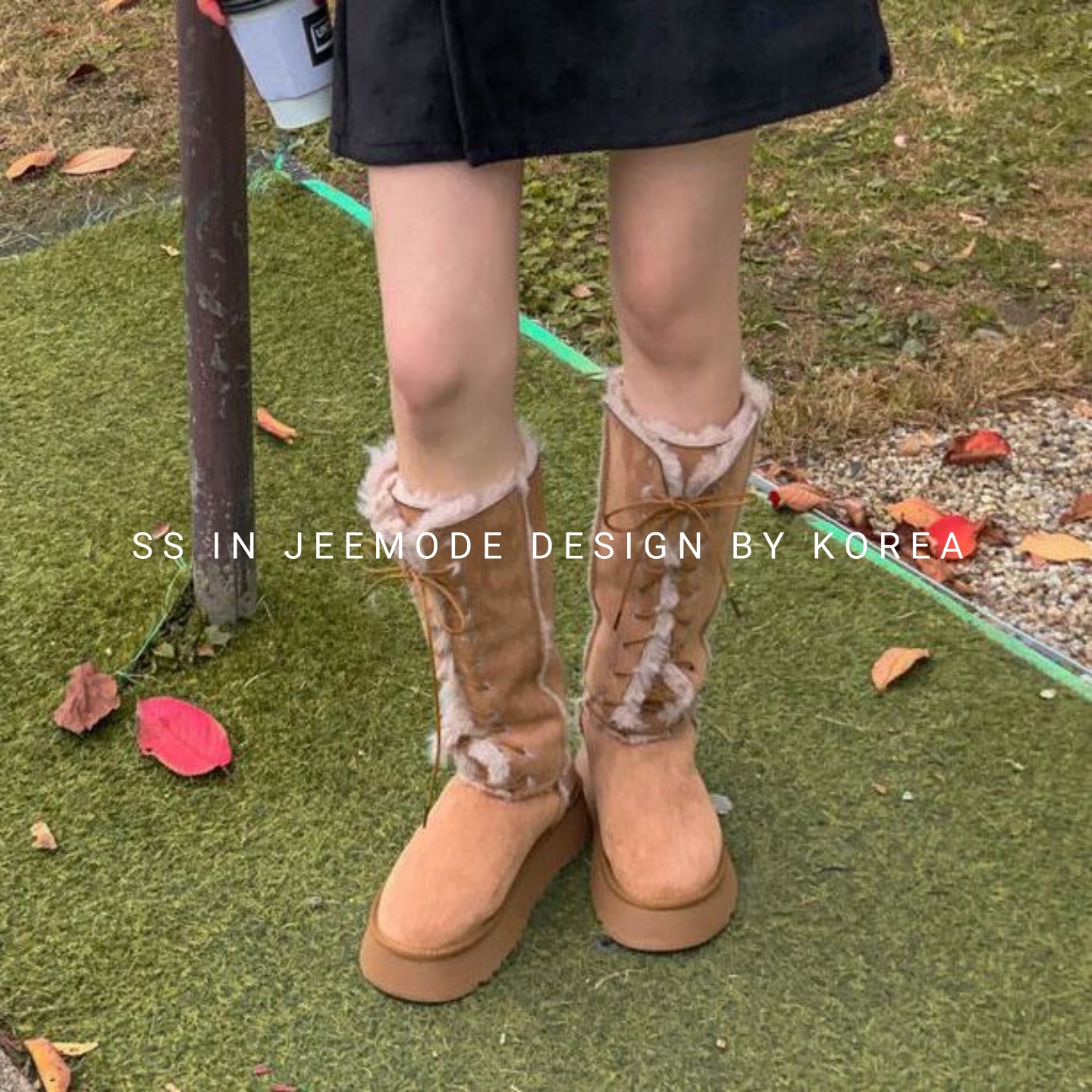 厚底加厚保暖系带长筒东北雪地靴