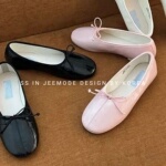 小池在首尔26年早春新款法式甜美芭蕾舞鞋蝴蝶结浅口玛丽珍单鞋女