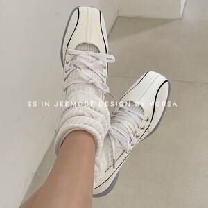 小池在首尔25年春季新款小众设计运动芭蕾舞鞋厚底玛丽珍休闲单鞋