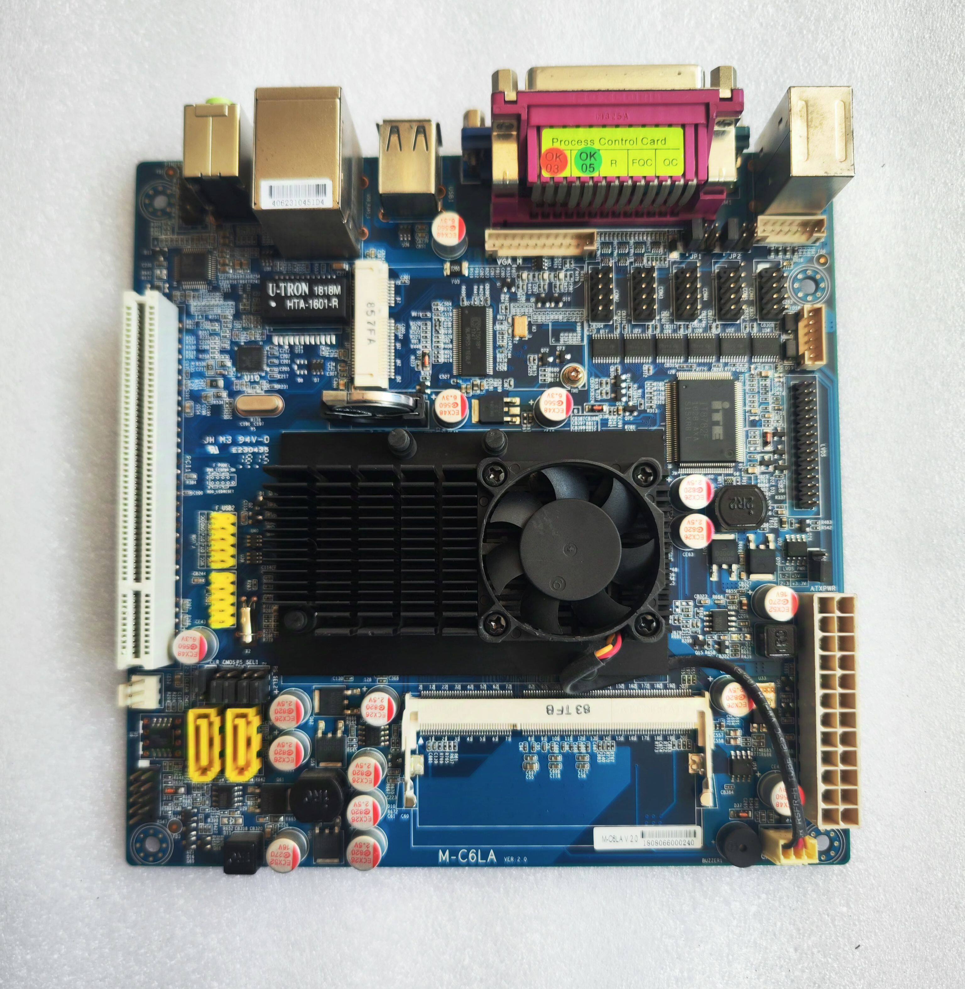 D525 POS机收银机 工控机主板 M-C6LA  24PIN供电 带MSATA PCI