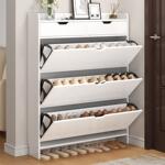 鞋架简易家用门口室内好看防尘收纳神器超薄翻斗网红鞋柜17cm极窄