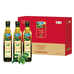 中粮安达露西亚橄榄油礼盒235ml*3瓶植物食用油炒菜凉拌福临门