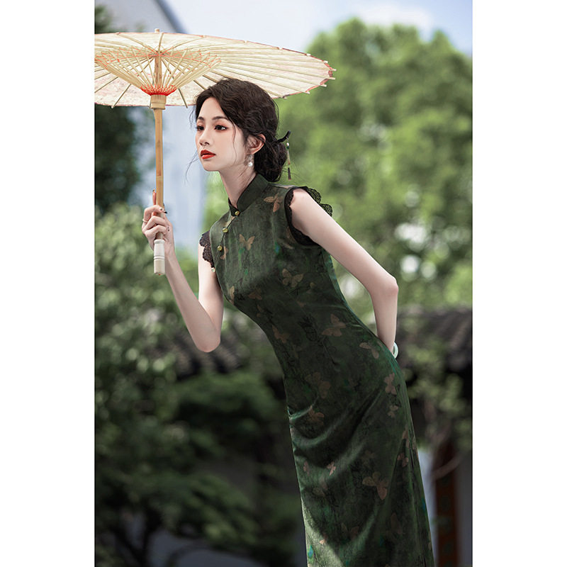 旗袍cheongsam chinese traditional qipao dress新款提花旗袍