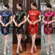 Cheongsam Dress旗袍短旗袍秋冬年轻少女秋装 Women Traditional