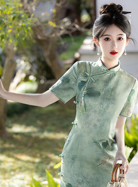 Cheongsam Chinese Qipao Dress旗袍高考旗开得胜一路绿灯2025