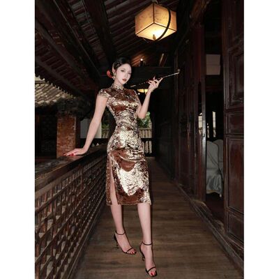 旗袍女qipao cheongsam chinese traditional  dress chipao新
