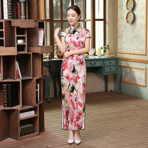 长旗袍Cheongsam Qipao Chinese traditional Dress Chipao Long