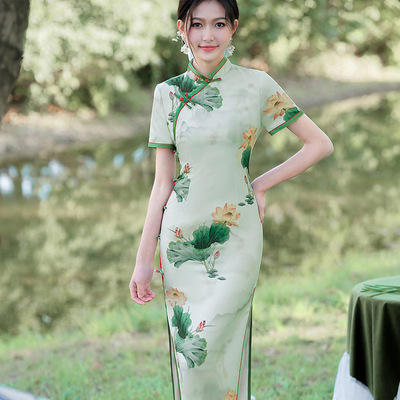 chinese traditional dress cheongsam women chipao qipao旗袍女