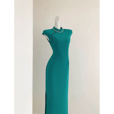 Qipao Chinese Traditional Dress Cheongsam Chipao【玉色】气质