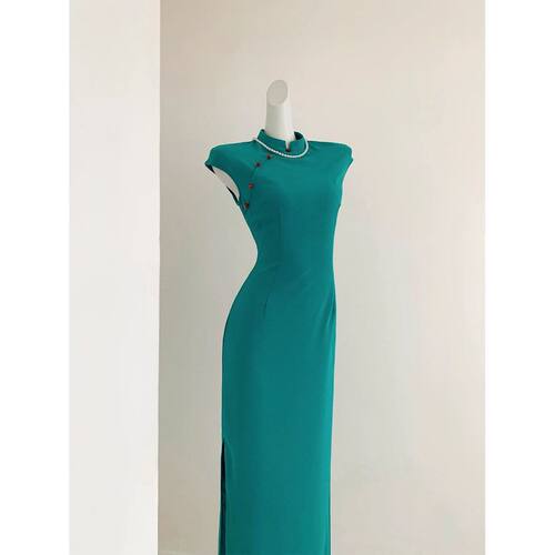 Qipao Chinese Traditional Dress Cheongsam Chipao【玉色】气质