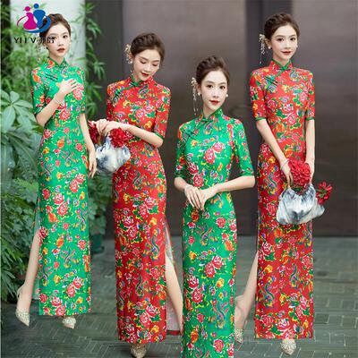 chinese traditional dress cheongsam women qipao旗袍plus size