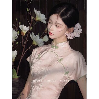 Women Qipao Chinese Dress Cheongsam Chipao新中式连衣裙女高级