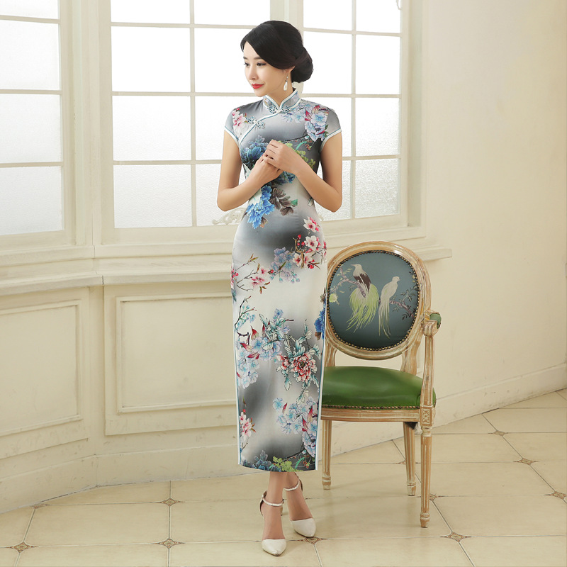 长旗袍cheongsam qipao chinese traditional dress chipao long