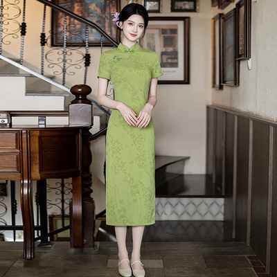 chinese traditional dress cheongsam qipao chipao2026新款绿色