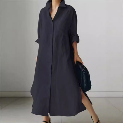 2026 summer dress fit new dresses girl vestidos款纯色女装