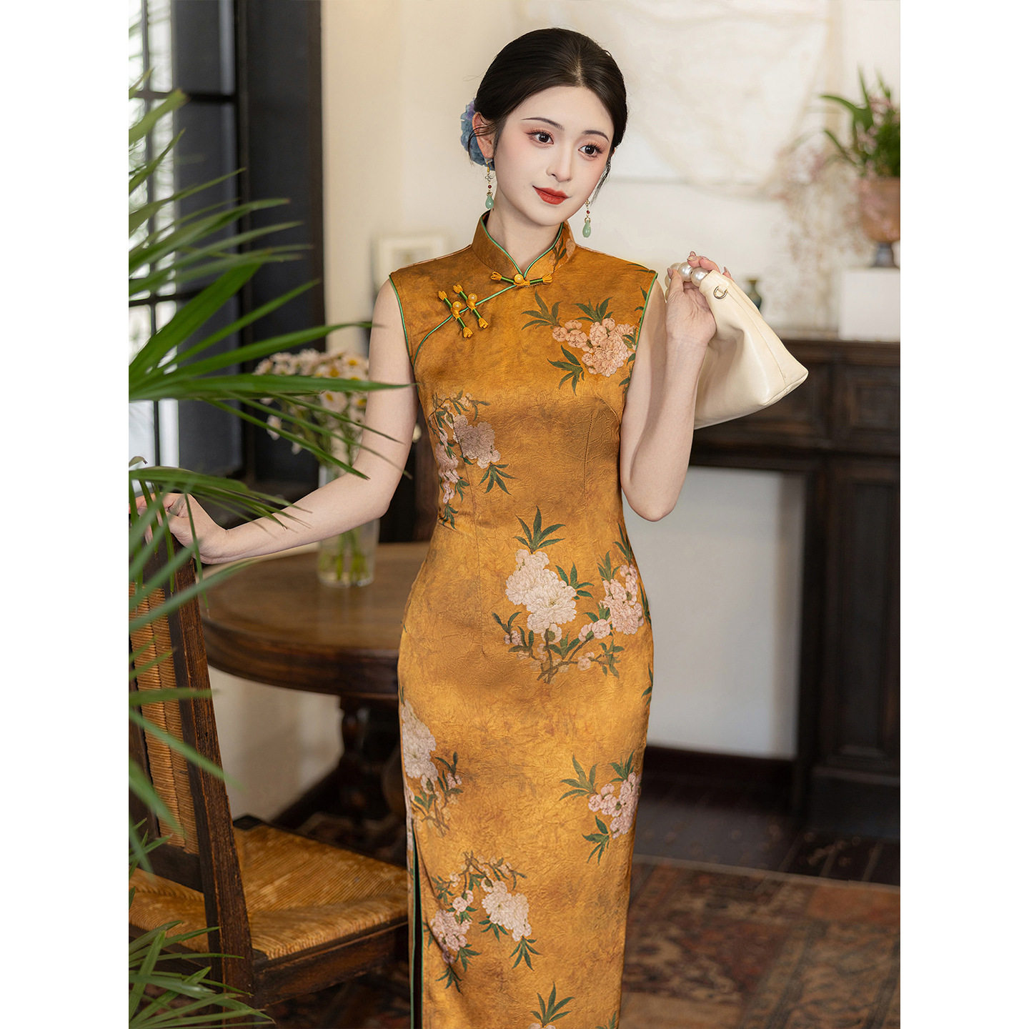 women qipao cheongsam chinese dress chipao旗袍无袖旗袍2026