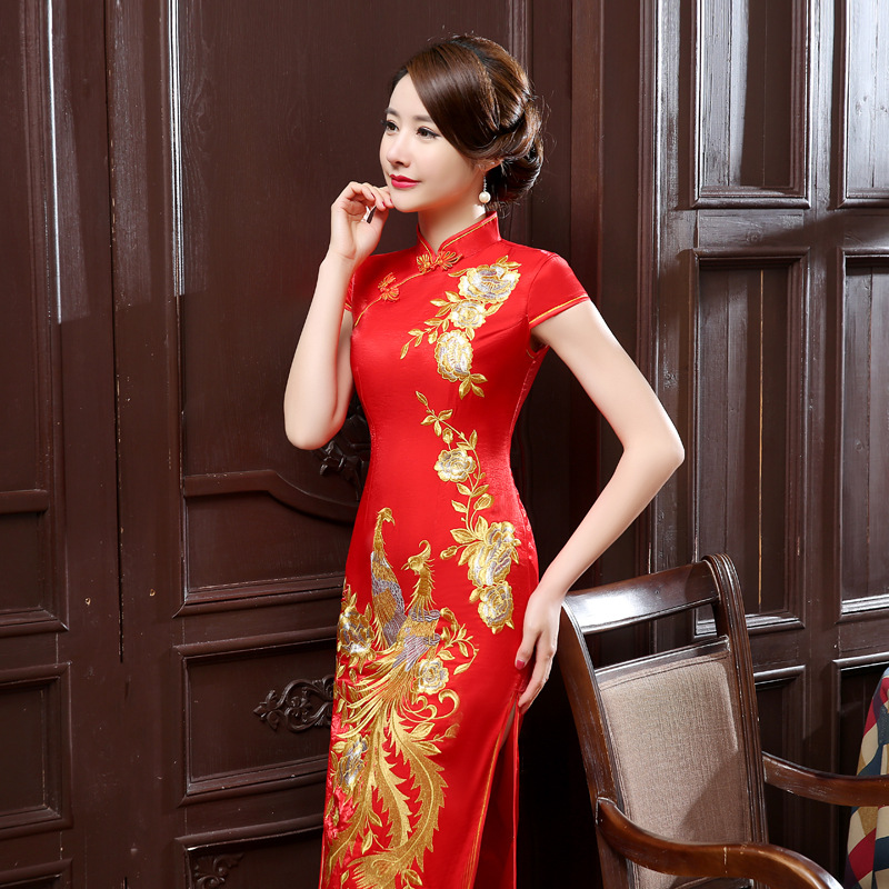 长旗袍Cheongsam Qipao Chinese traditional Dress Chipao Long