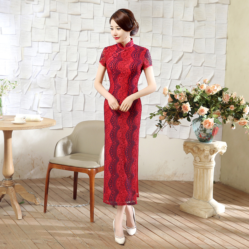 长旗袍cheongsam qipao chinese traditional dress chipao long