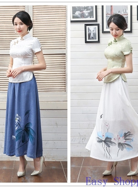 Chinese Cheongsam Dress Chipao Tops skirt旗袍唐装 中式女上衣