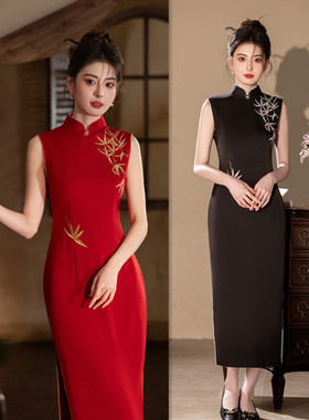 quality cheongsam chinese traditional qipao dress旗袍红色