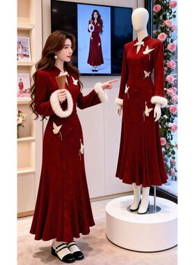 elegant women's chinese dress vintage cheongsam qipao chipao