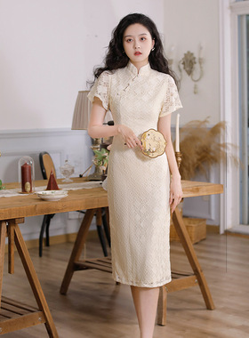 chinese style dress qipao women elegant cheongsams short