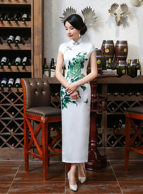 长旗袍cheongsam qipao chinese traditional dress chipao long