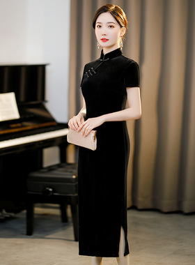 high-end cheongsam chinese traditional qipao dress旗袍艾旗绣