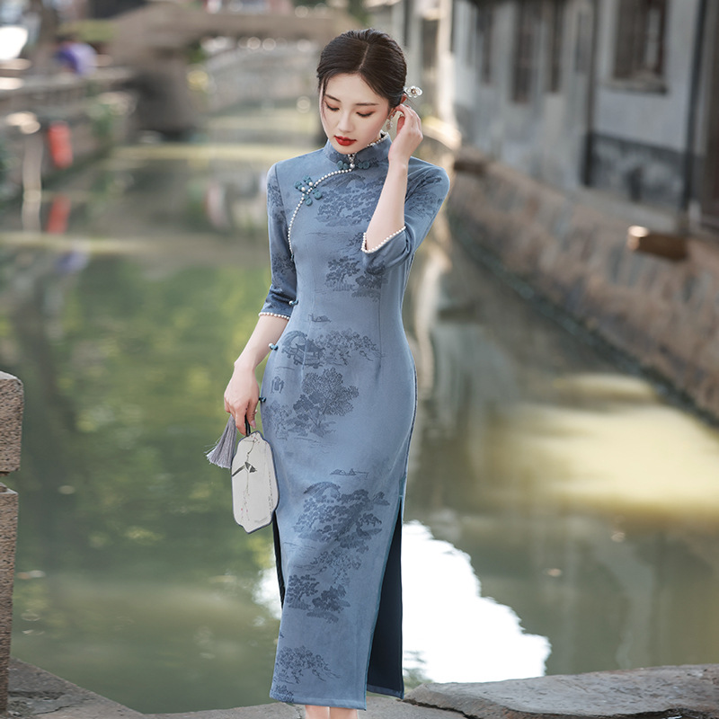 cheongsam chinese traditional dress qipao旗袍2025季新款气质
