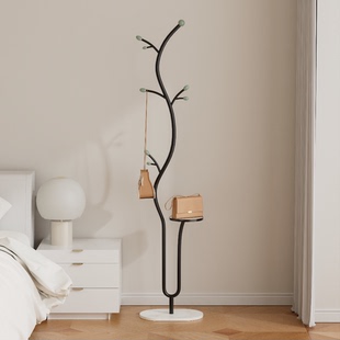 奶油家用卧室衣帽架衣架落地收纳立式门厅挂衣架室内简约衣服网红