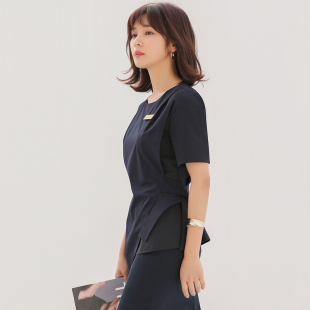 UNAME芳名美容师工作服高端美容院衣服女美容服店长前台半裙套装