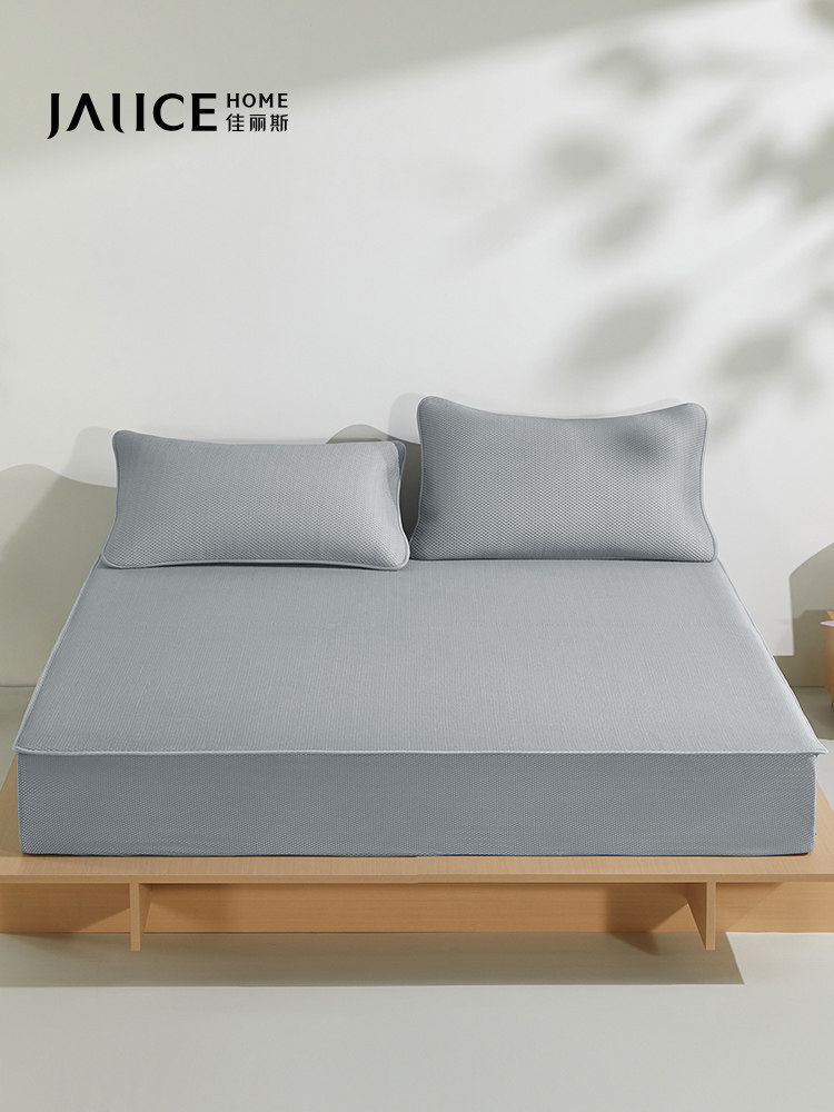佳丽斯冰豆豆凉席2025新款床笠款三件套可机洗冰丝a类母婴级席子