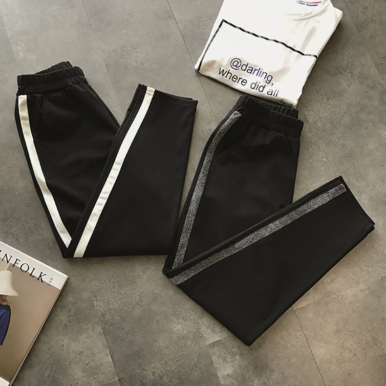 运动裤女宽松显瘦bf原宿卫裤ulzzang百搭学生秋季薄款休闲哈伦裤|msdalam kategori Butik wanita / wanita, seluar, seluar santai - dari Buy2taobao.com untuk memberikan perkhidmatan ejen Taobao profesional membeli