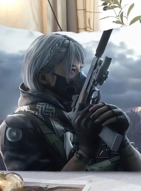 三角洲行动周边抱枕威龙骇爪红狼蜂医露娜牧羊人游戏办公椅子靠枕