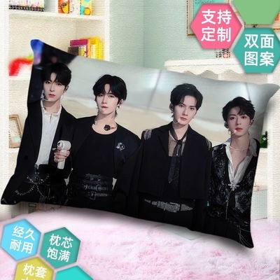 desire4抱枕双面明星枕套来图定制风房间仿真含芯可拆洗长条枕