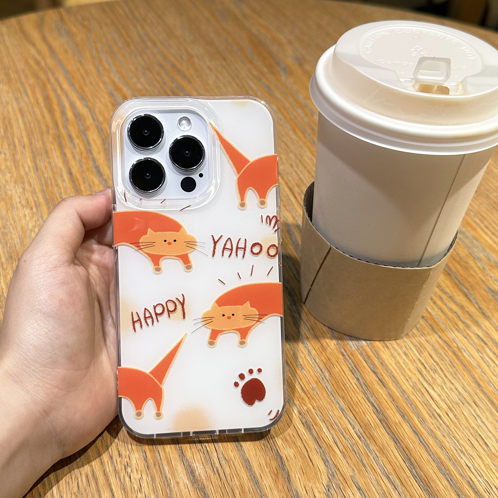 双层imd原创苹果可爱猫咪手机壳