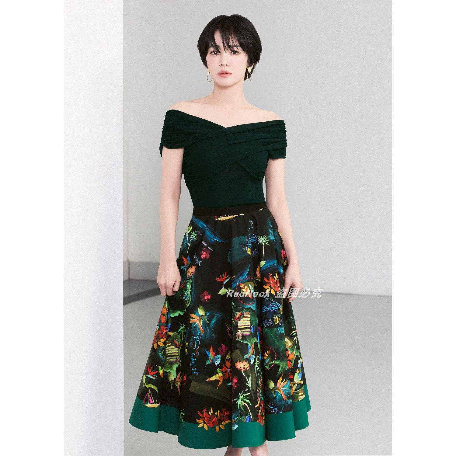 不退换 MICHAA新品 韩国代购 2026夏 衬衫半身裙